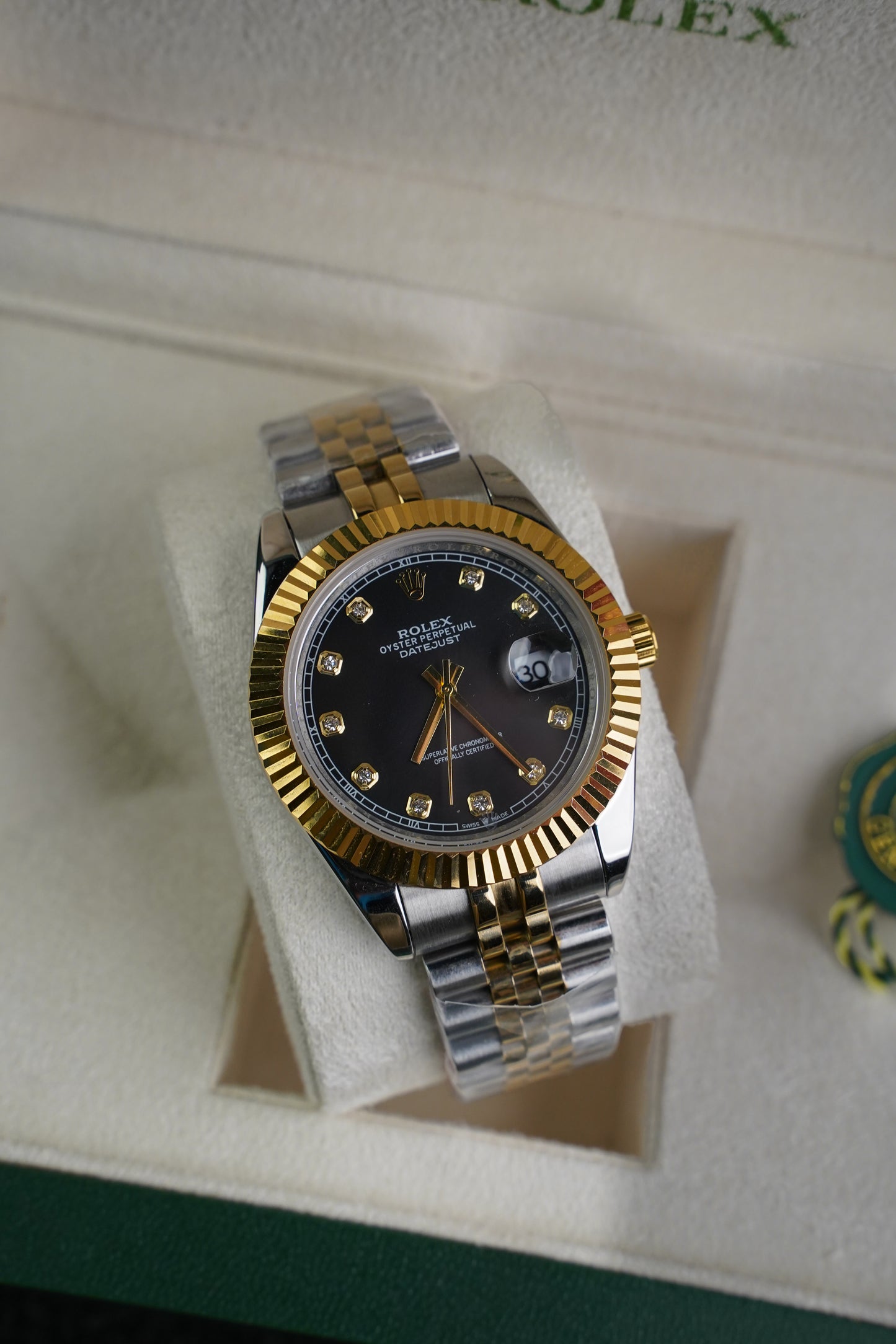 DateJust TwoTone Automatic Diamond Dial Replica