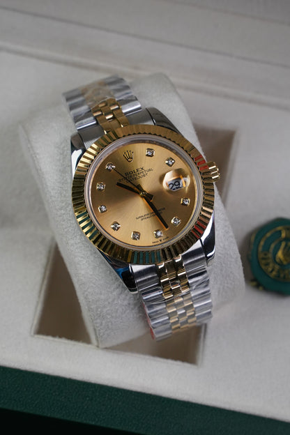 TwoTone DateJust Automatic Diamond Dial Replica